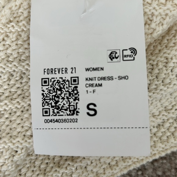 NWT Forever 21 cream cutout knit dress - Picture 6 of 6